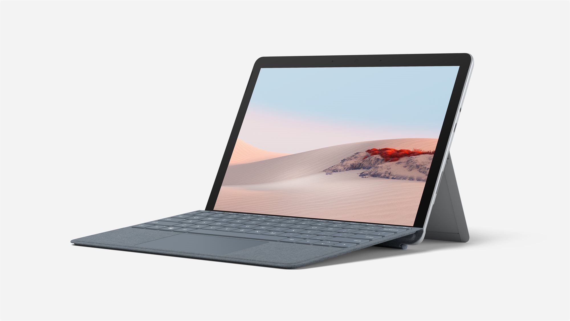 Tastatur Microsoft Surface Go Type Cover - Ice Blue ENG Seitlicher Anblick