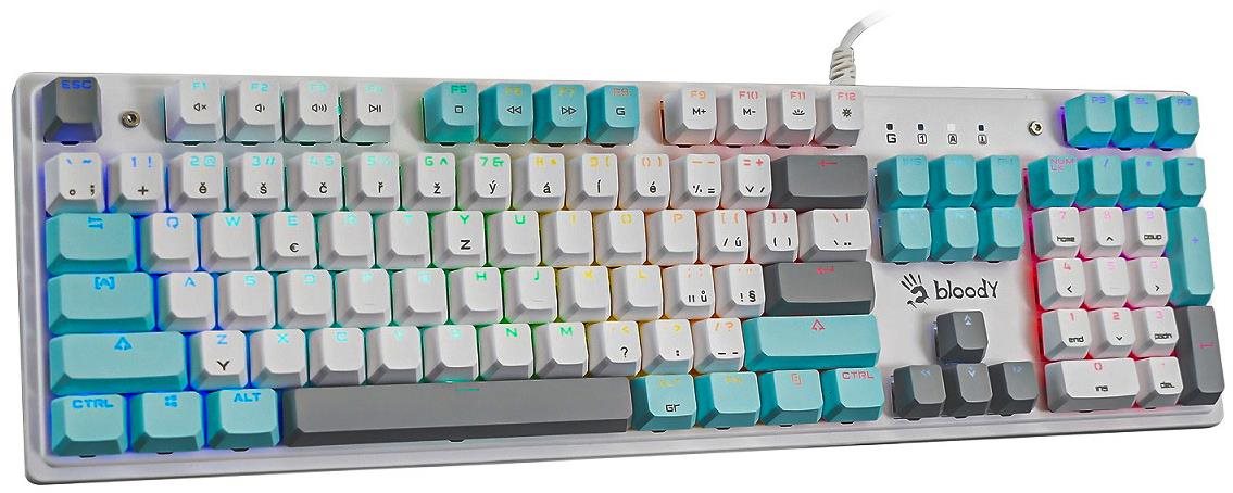 Gaming Keyboard A4tech Bloody S510R Ice White, USB, CZ ...