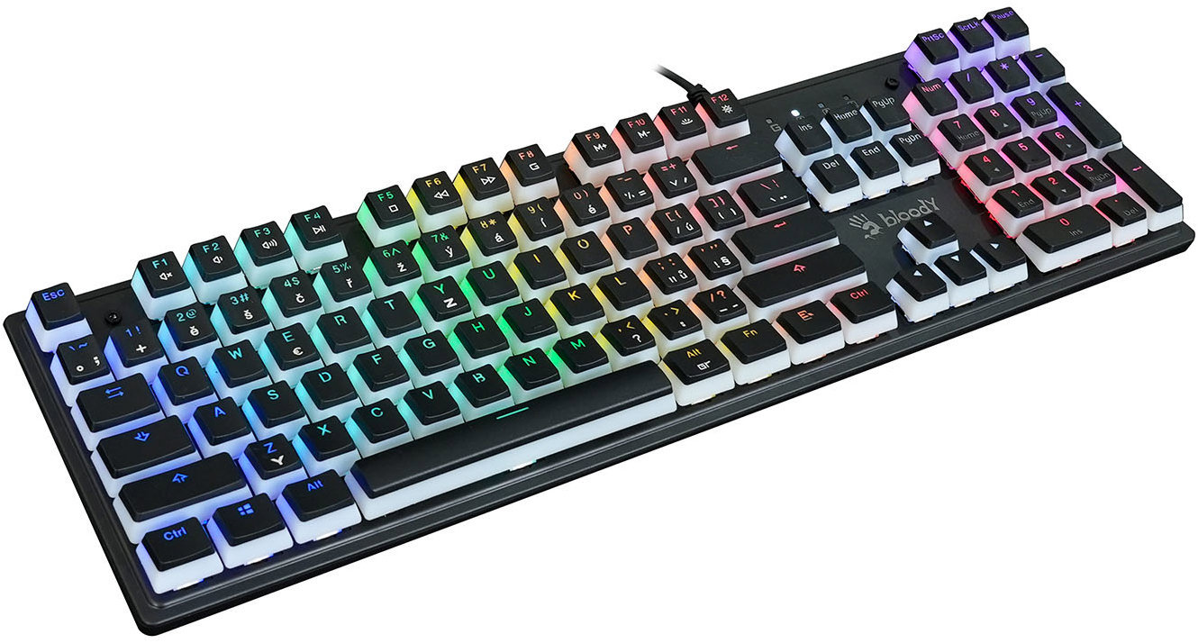 Gaming Keyboard A4tech Bloody S510R Blue Switch, pudding, USB, black - CZ ...
