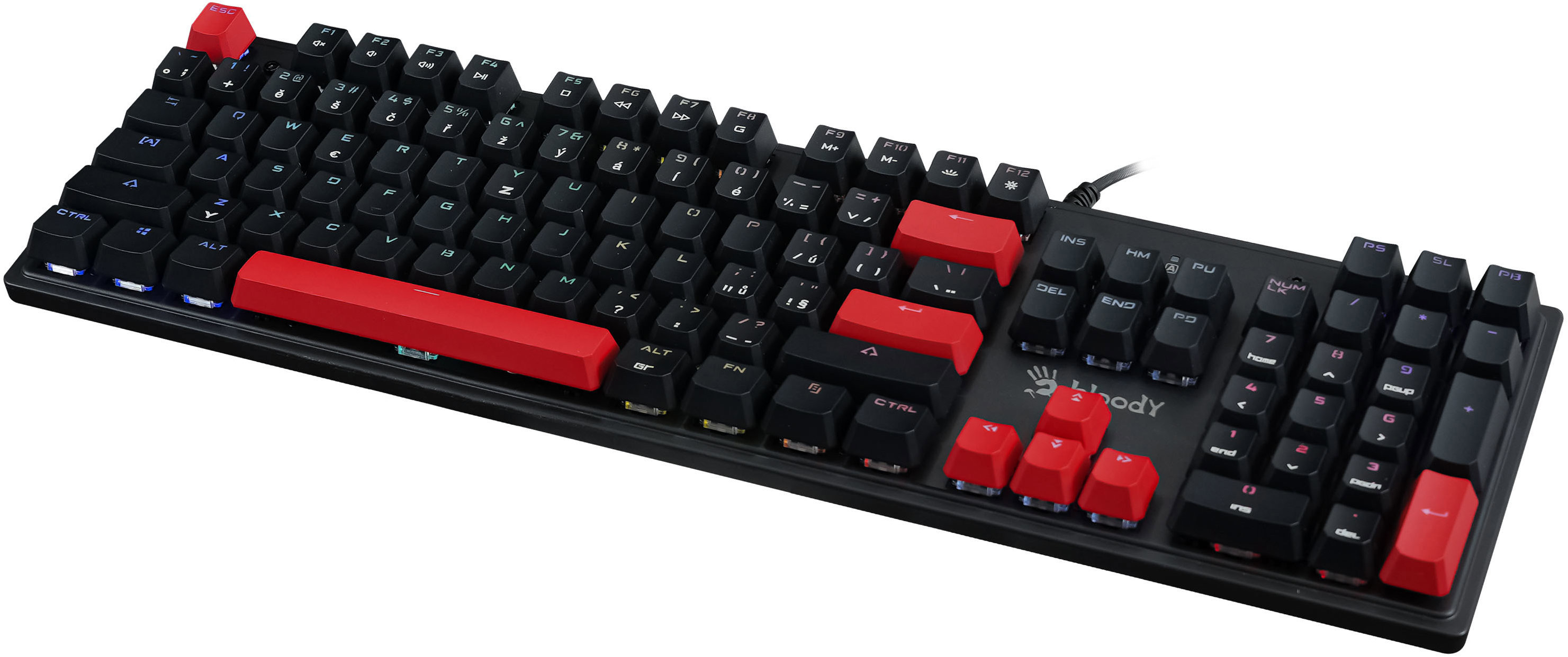 Gaming Keyboard A4tech Bloody S510R Red Switch, USB, black - CZ ...