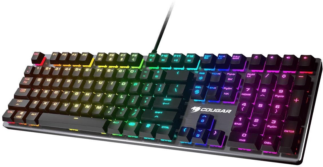 Gaming-Tastatur Cougar Vantar MX RGB - US Seitlicher Anblick