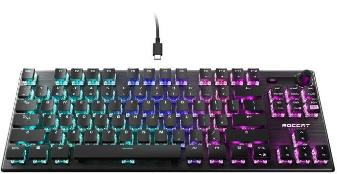 Gaming Keyboard ROCCAT Vulcan TKL AIMO Linear Red Switch, US Screen