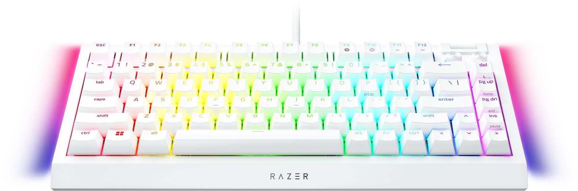 Herná klávesnica Razer BlackWidow V4 75 % – White Ed. – US Layout ...