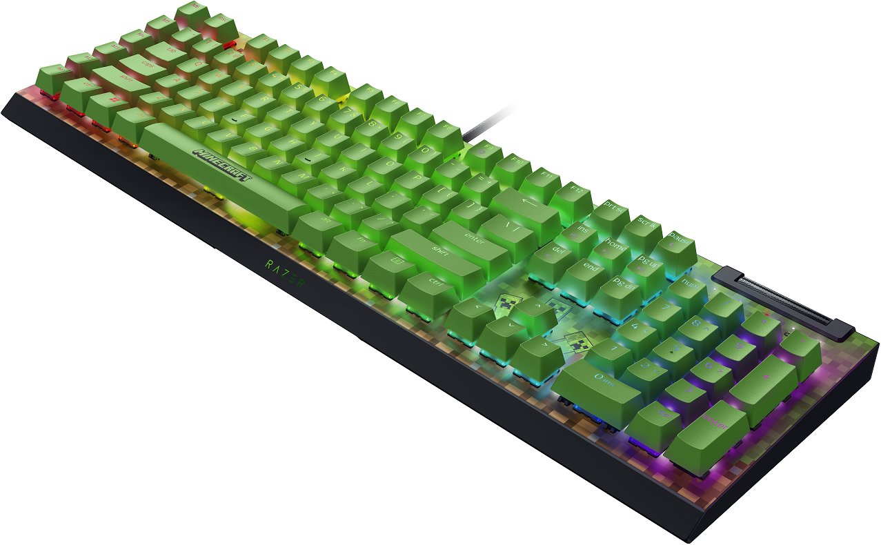 Gaming Keyboard Razer BlackWidow V4 X (Green Switch) - Minecraft Ed. - US ...