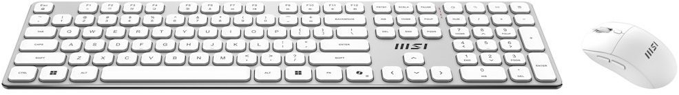 Keyboard and Mouse Set MSI FORGE K210 Wireless white - CZ/SK ...