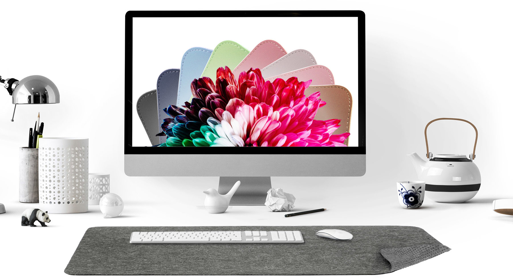 Mouse Pad MOSH Table mat, felt, grey, 90 x 45 cm ...