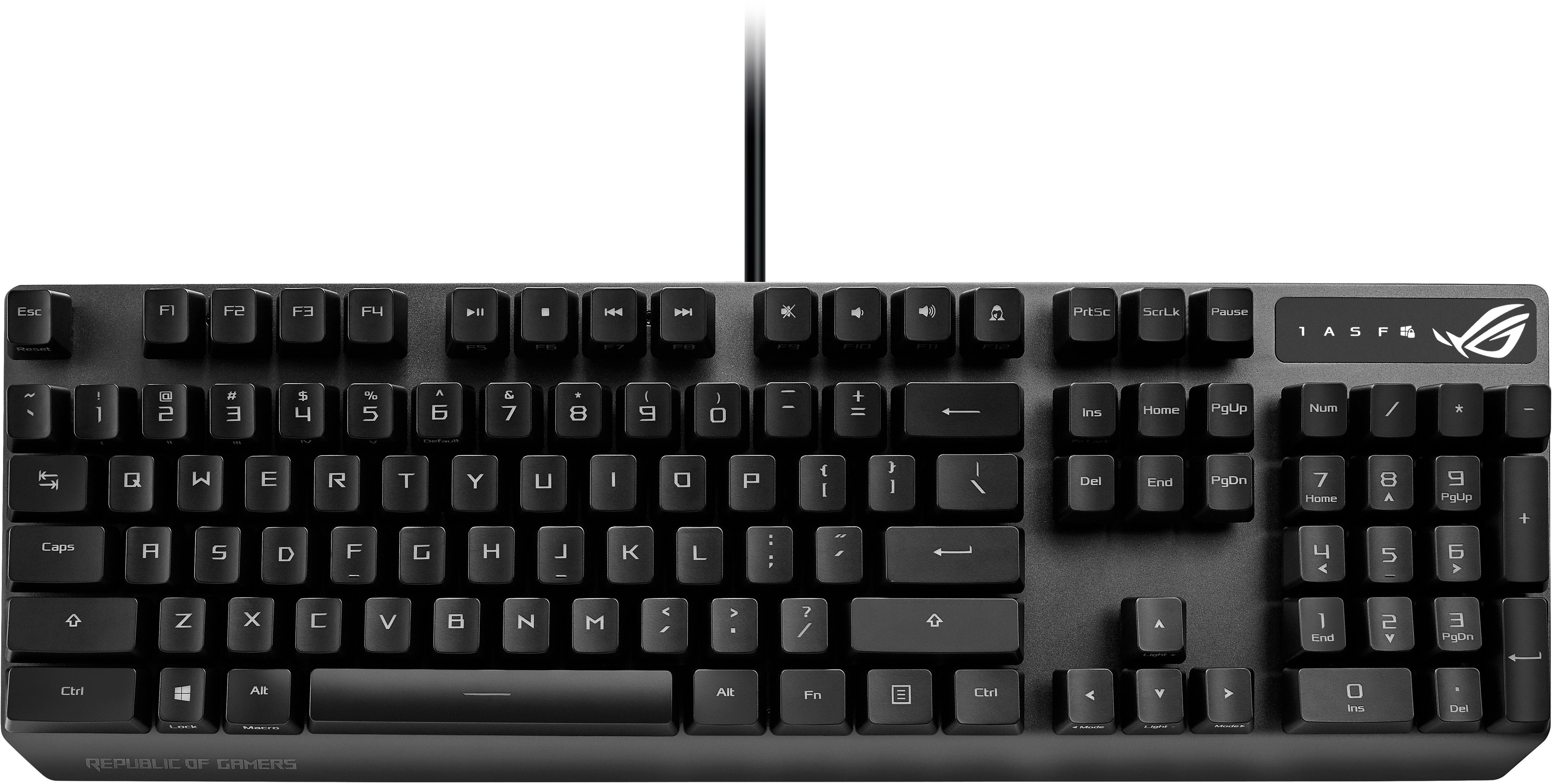 Gaming-Tastatur ASUS ROG STRIX SCOPE RX Gaming Keyboard Screen