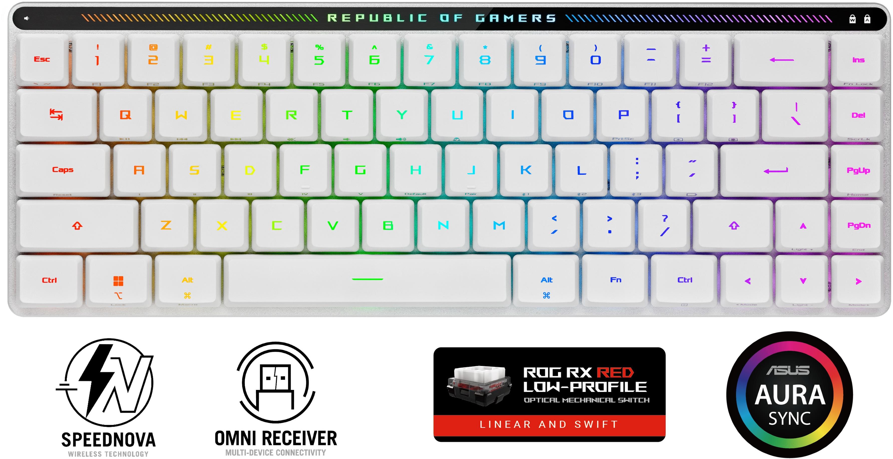 Gaming-Tastatur ASUS ROG FALCHION RX Low profile (ROG RX RED) - US ...