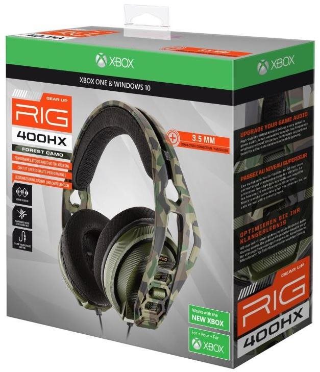 Gaming Headphones Nacon RIG 400HX, Forest Camo Packaging/box