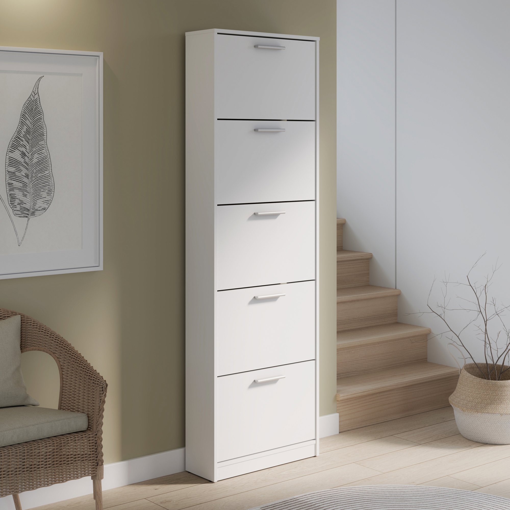 Shoe Rack Cheapest furniture Sarel Shoe rack with 5 recesses, white ...