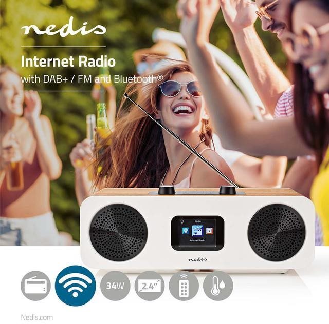 Radio NEDIS RDIN2500WT White Lifestyle