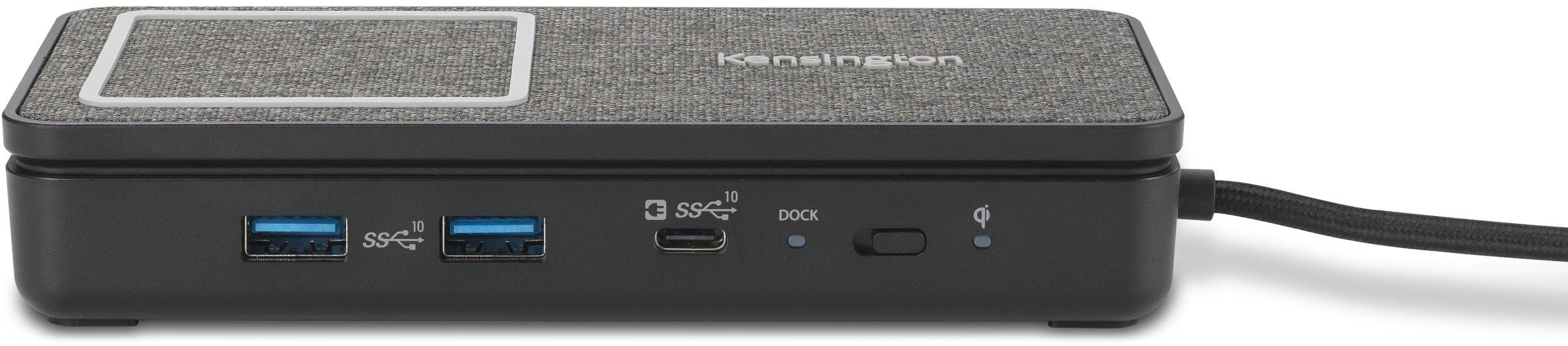 Dokkoló állomás Kensington SD1700p USB-C Dual 4K Portable Docking Station with Qi Charging ...