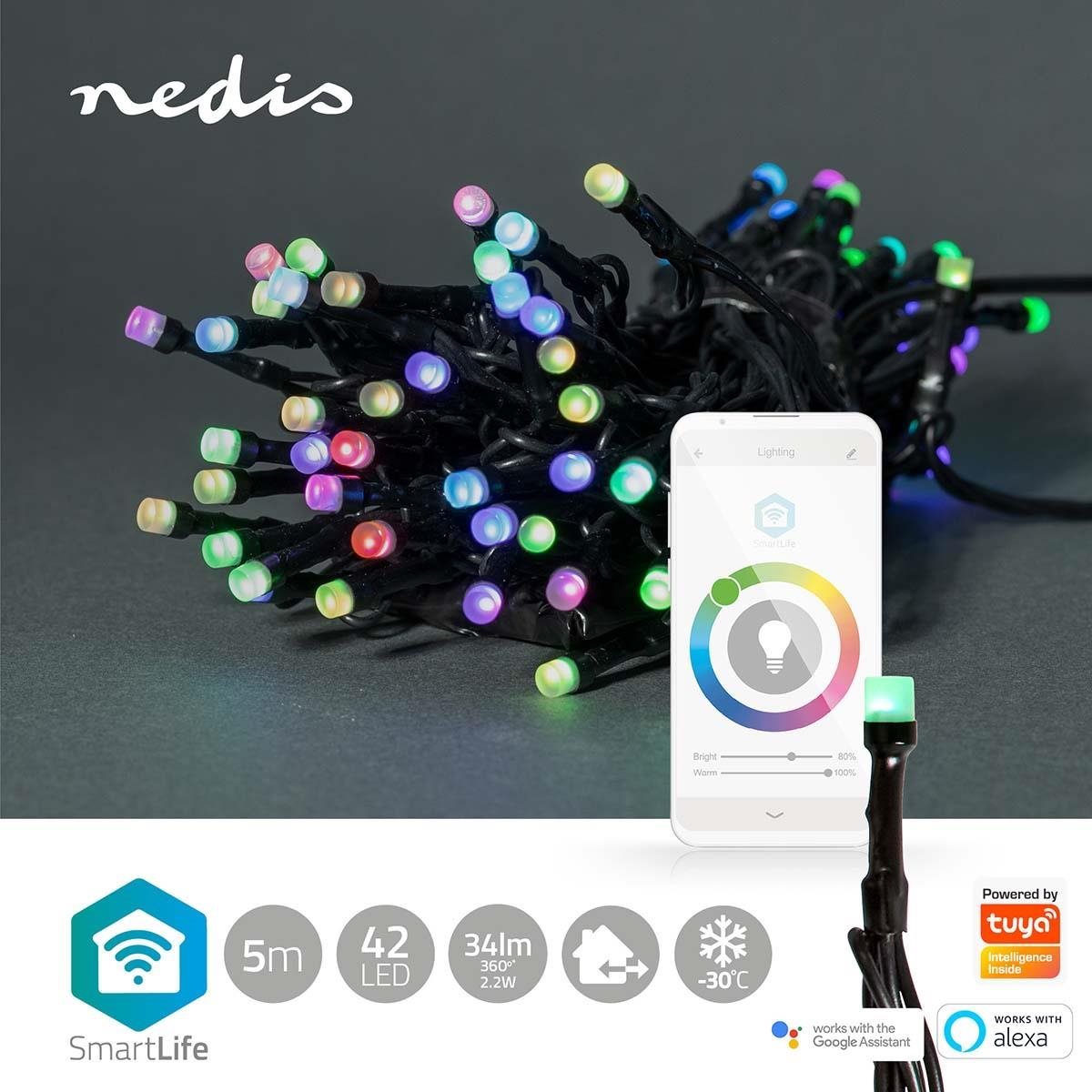 Fényfüzér NEDIS Wi-Fi Okos dekoratív LED WIFILX01C42 ...