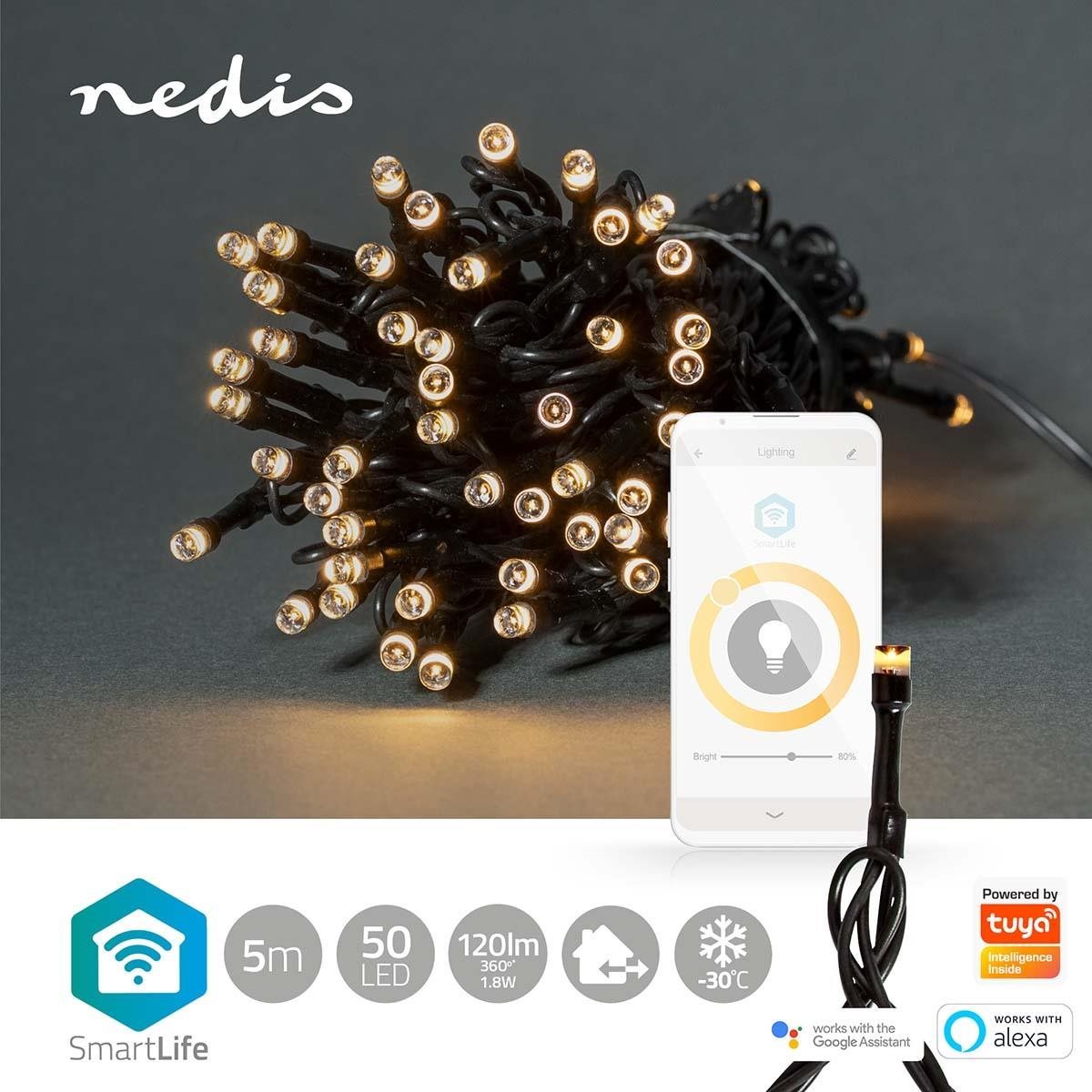 Fényfüzér NEDIS Wi-Fi okos dekoratív LED WIFILX01W50 ...