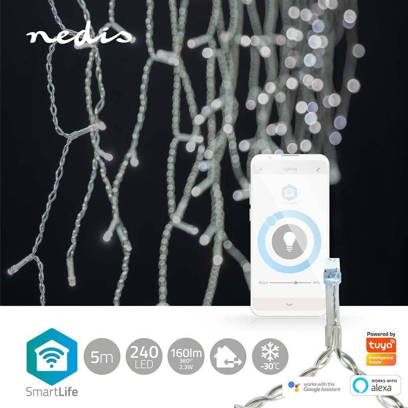 Lichterkette NEDIS Wi-Fi smarte dekorative LED-Lichterkette WIFILXC03W250 ...