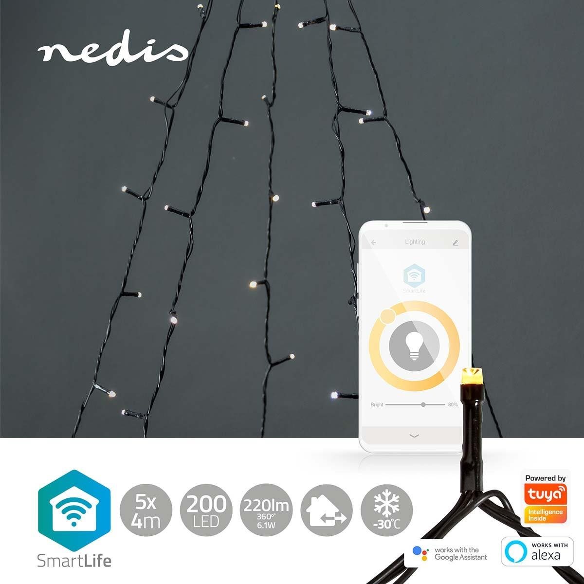 Svetelná reťaz NEDIS WiFi smart dekoratívne LED WIFILXT11W200 ...