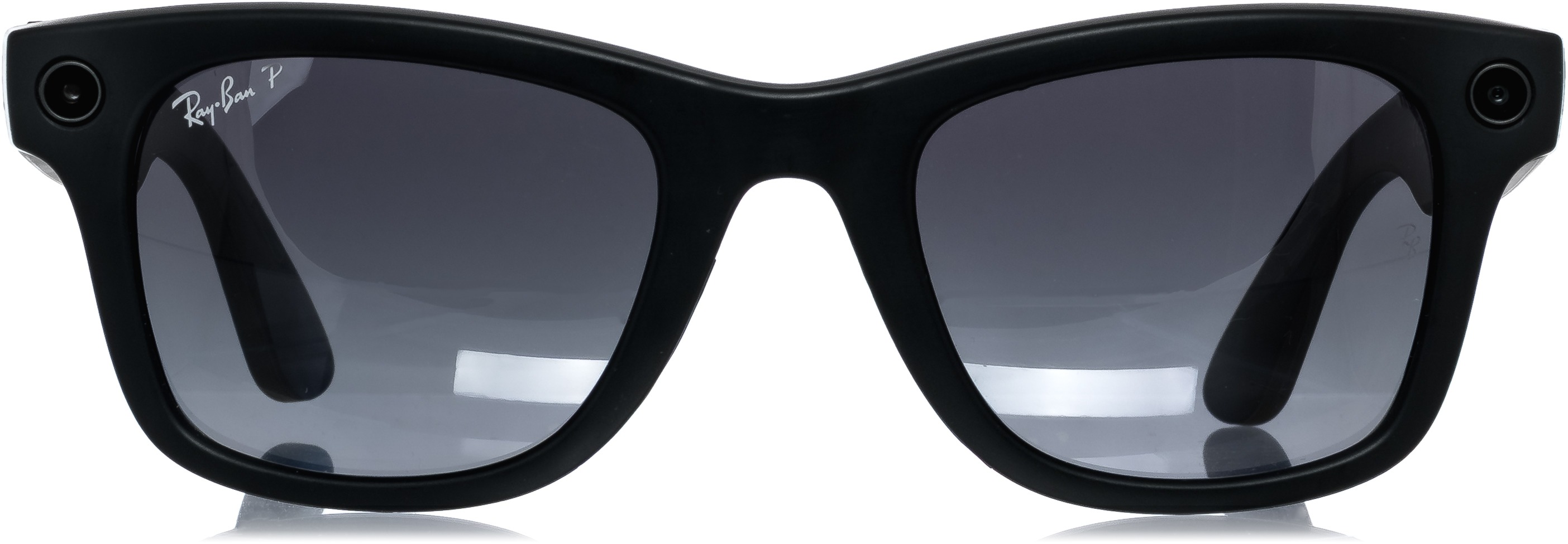 Meta RAY-BAN Meta Wayfarer Glasses - Matte Black, Polarized Gradient Graphite .