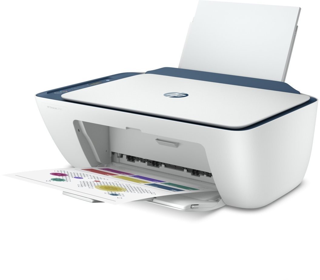 Inkjet Printer HP DeskJet 2721e Lateral view