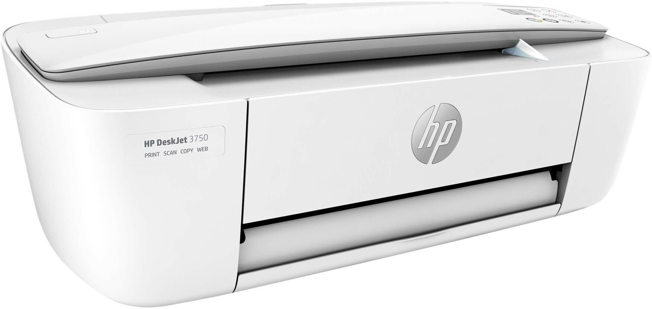 Tintenstrahldrucker HP DeskJet 3750 grau All-in-One Seitlicher Anblick
