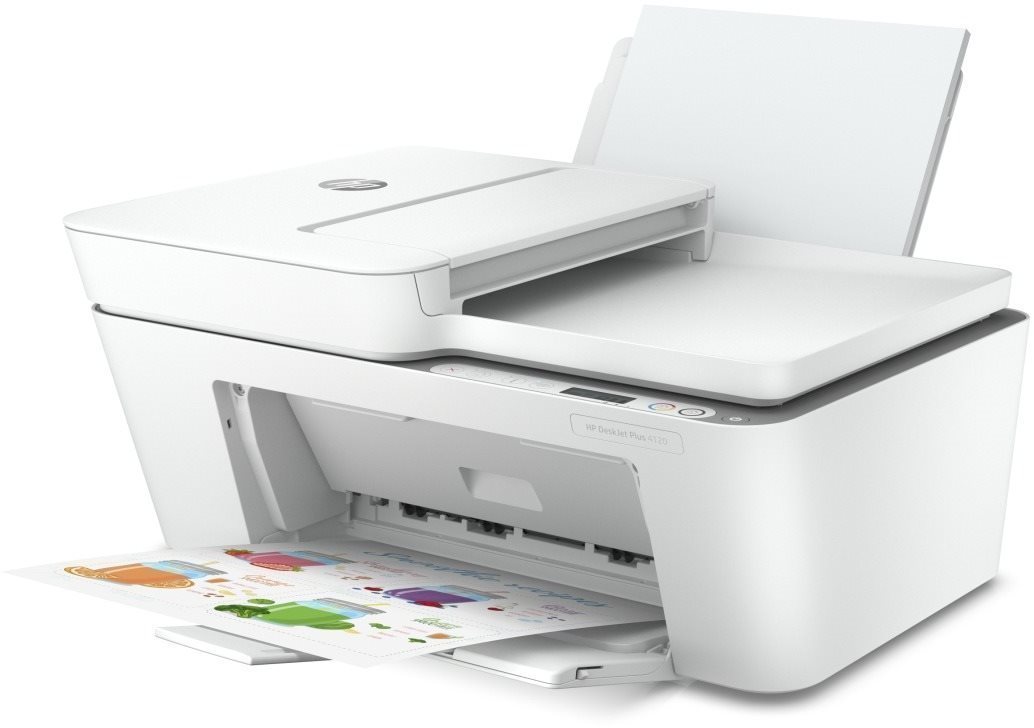 Tintenstrahldrucker HP DeskJet Plus 4120e All-in-One Seitlicher Anblick