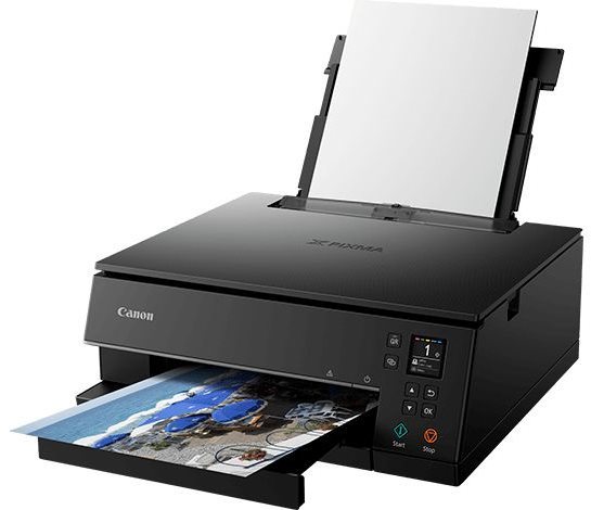 Tintenstrahldrucker Canon PIXMA TS6350 schwarz Seitlicher Anblick