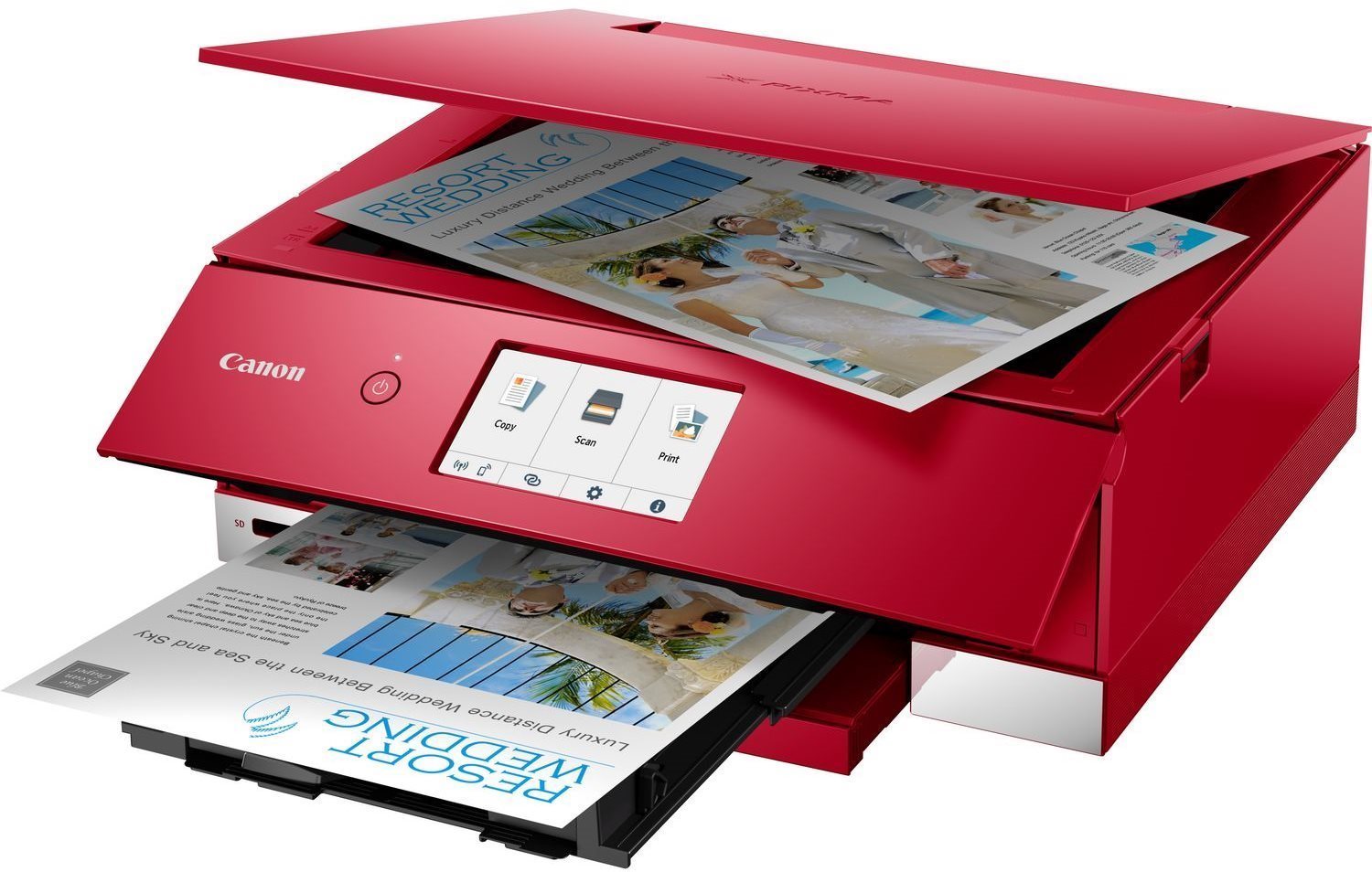Inkjet Printer Canon PIXMA TS8352A Red Lateral view