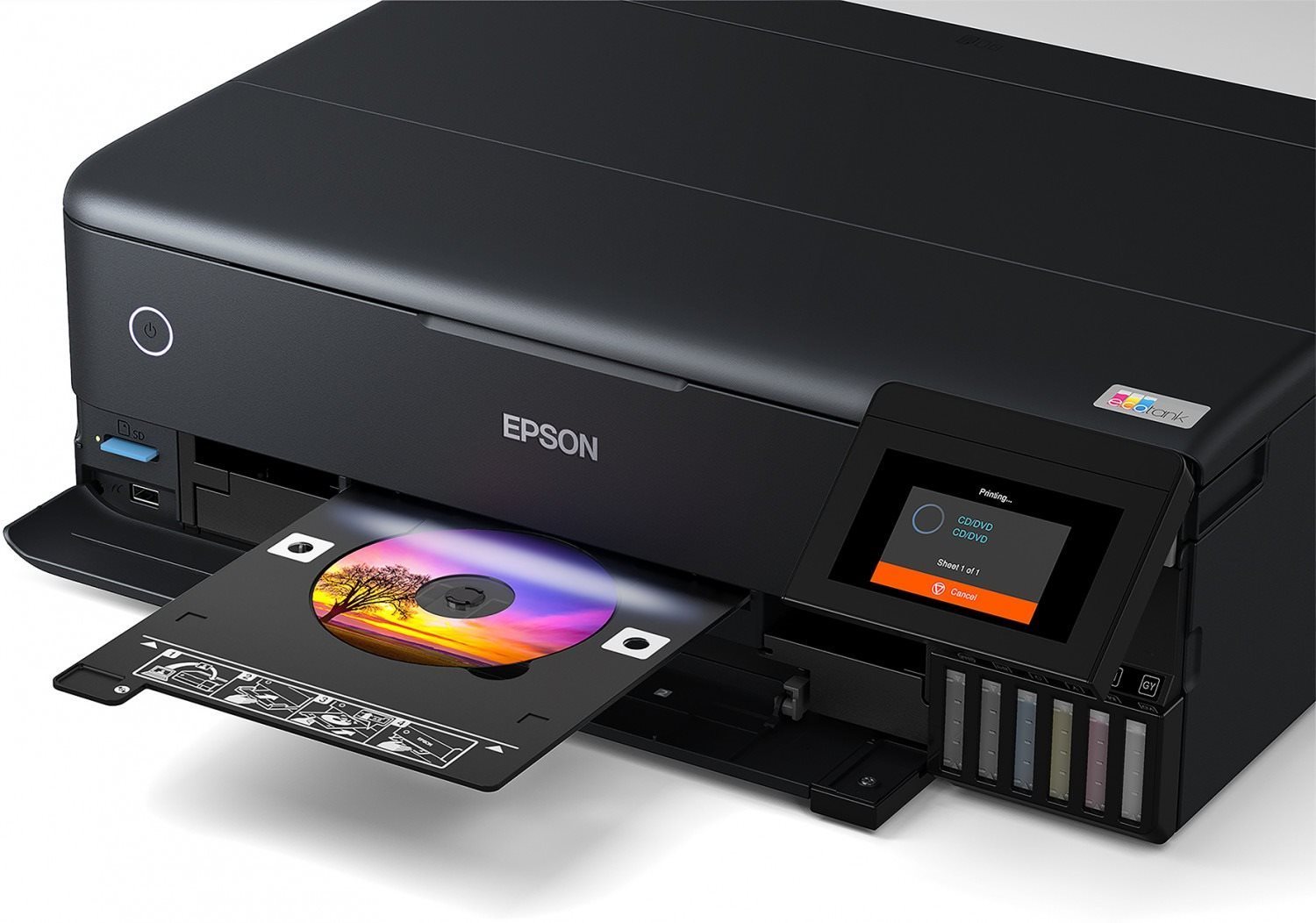 Tintenstrahldrucker Epson EcoTank L8180 Seitlicher Anblick