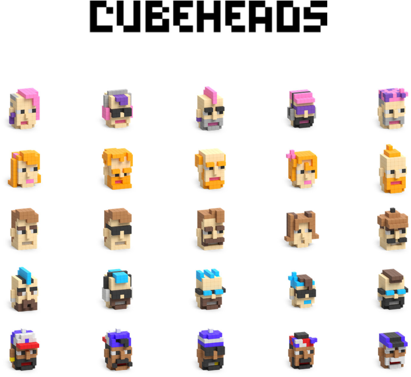 Building Set Pixio Voxart - Cubeheads - Gamers, Smart Pixel ...