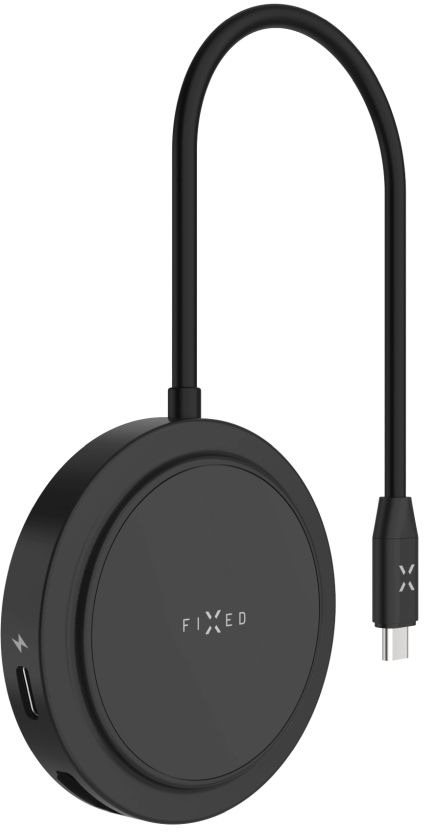 USB Hub FIXED MagHUB 7V1 with wireless charging and MagSafe support for laptops and tablets black ...