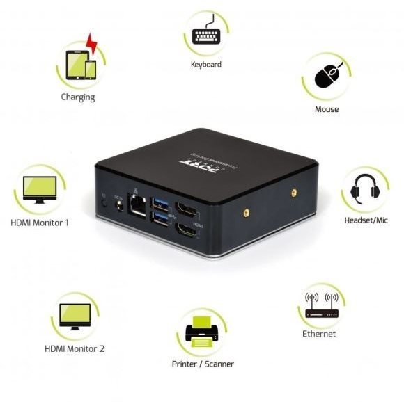 Docking Station PORT CONNECT Docking Station 8-in-1 USB-C, USB-A, Dual Video, HDMI, Ethernet, Audio, USB 3.0 Features/technology