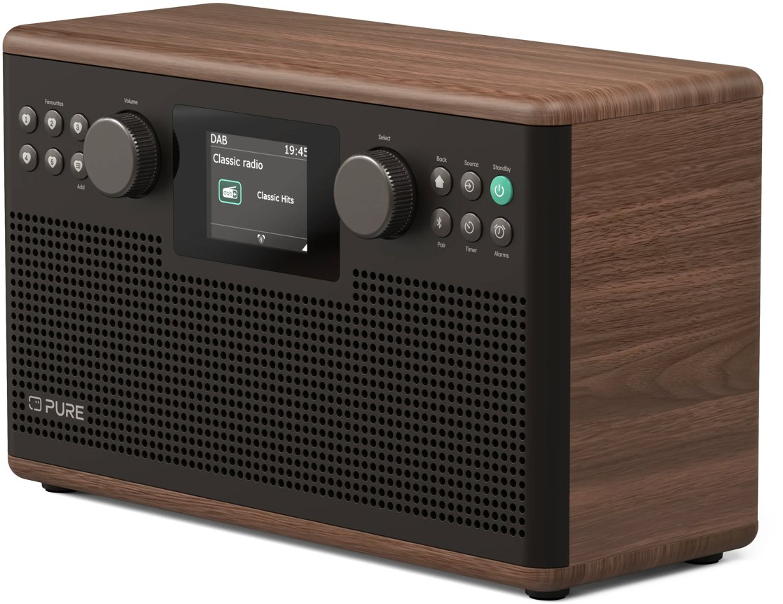 Radio PURE Classic H6 black/walnut ...