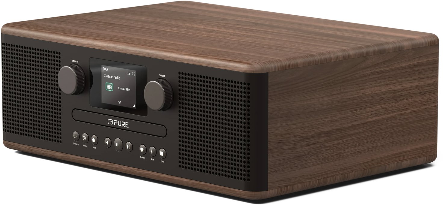 Radio PURE Classic C-D6 black/walnut ...