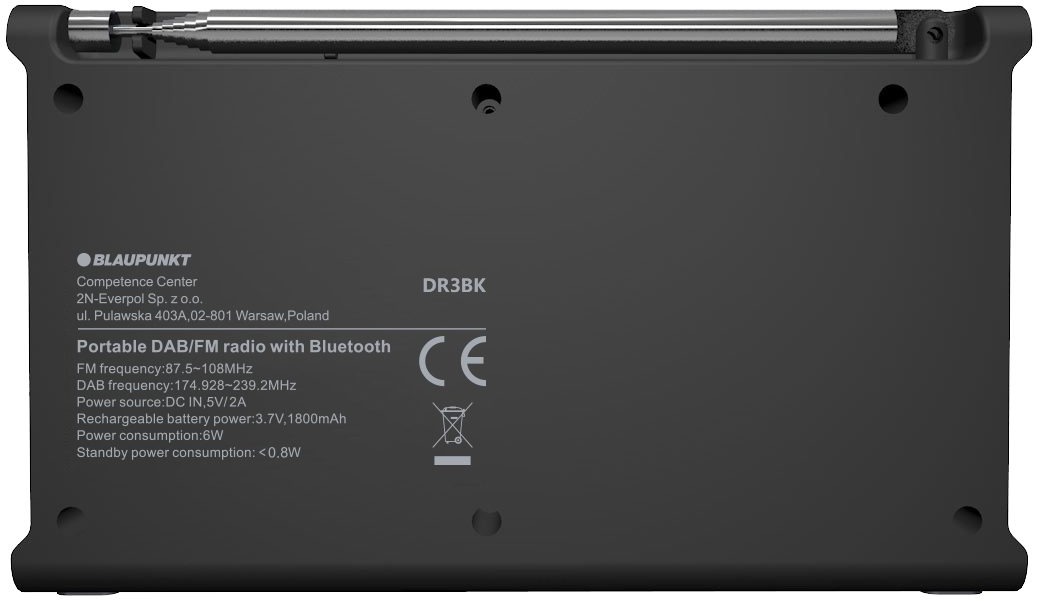 Radio BLAUPUNKT DR3BK, DAB+, FM, RDS, Bluetooth, black ...