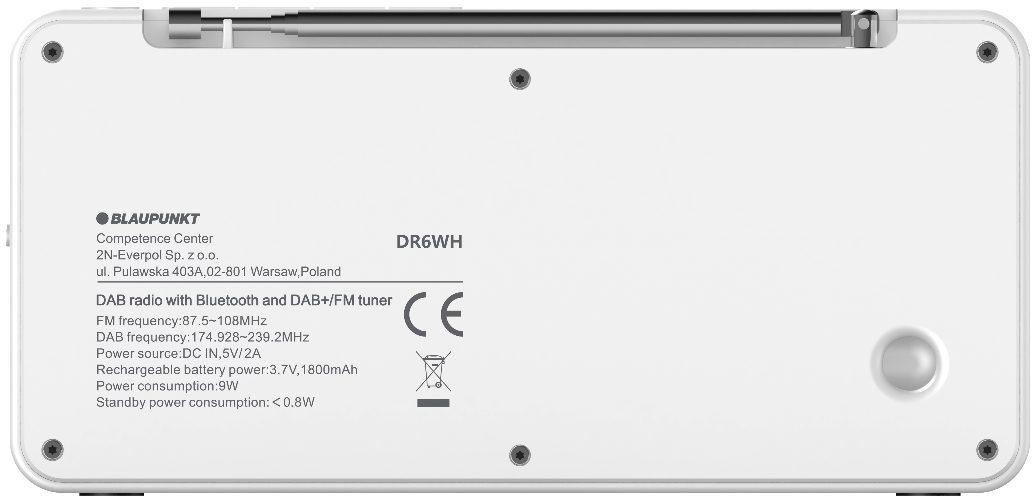 Radio BLAUPUNKT DR6WH, 2.4