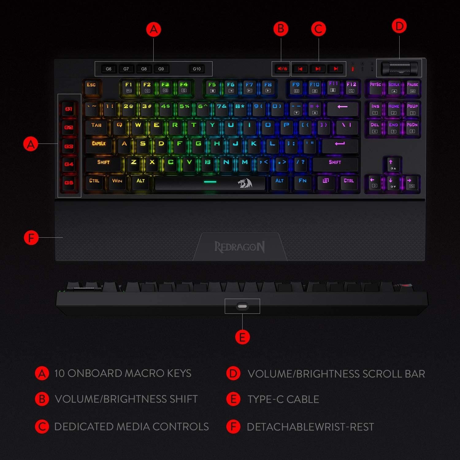 Gaming-Tastatur Redragon Vishnu - CZ/SK Merkmale/Technologie 2