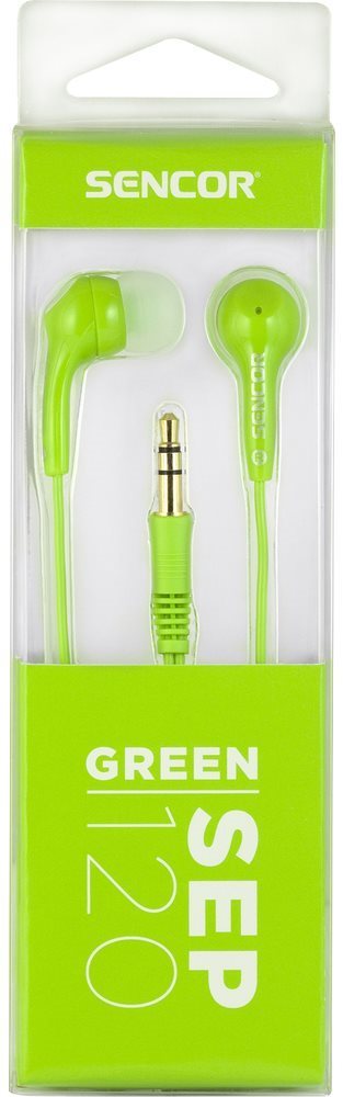 Headphones Sencor SEP 120 Green Packaging/box