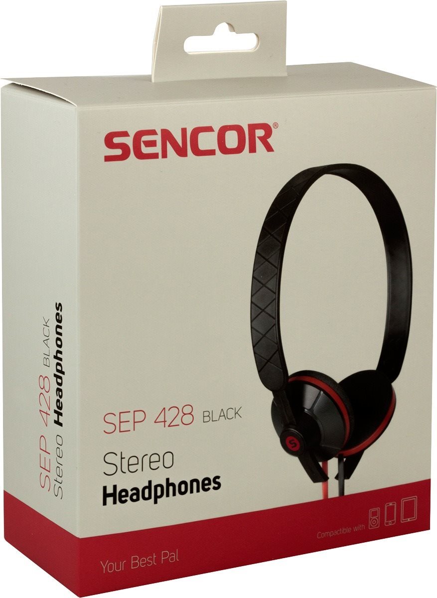 Headphones Sencor SEP 428 Black Packaging/box