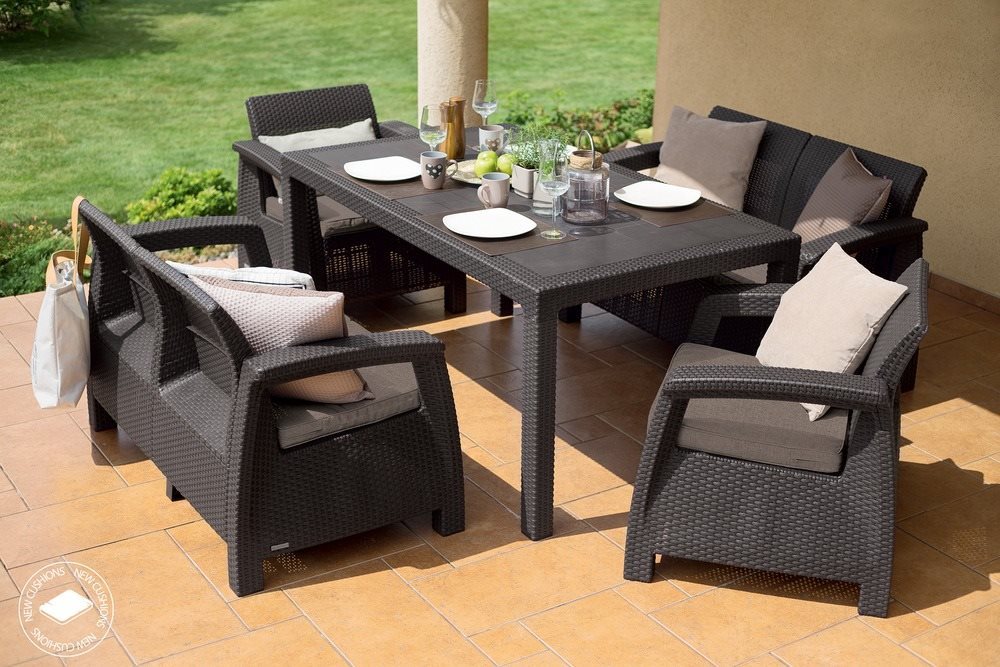 Garden Furniture ALLIBERT CORFU FIESTA Brown Lifestyle