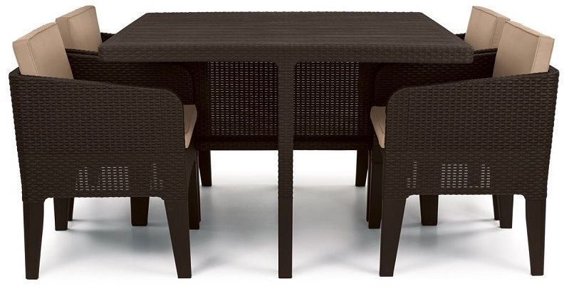 Garden Furniture ALLIBERT COLUMBIA 5 Brown Screen