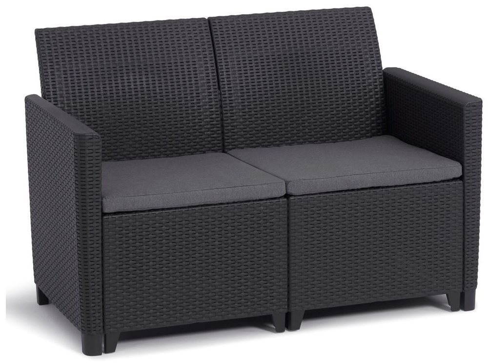 Záhradná lavička KETER Lavica záhradná CLAIRE SOFA, grafit 113 cm ...