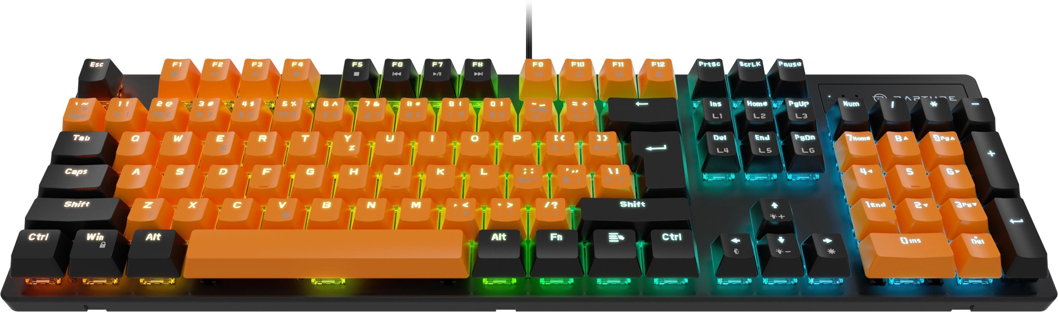 Gaming Keyboard Rapture X-RAY Outemu Red Orange-Black - CZ/SK ...