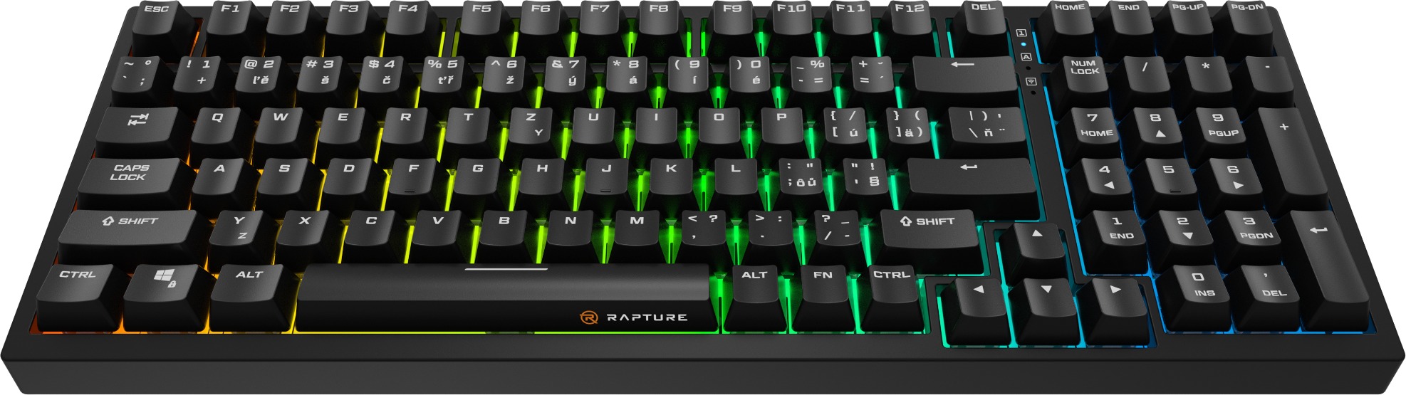 Gaming Keyboard Rapture FOXTROT, Gateron G Pro 3.0 Red, black - CZ/SK ...
