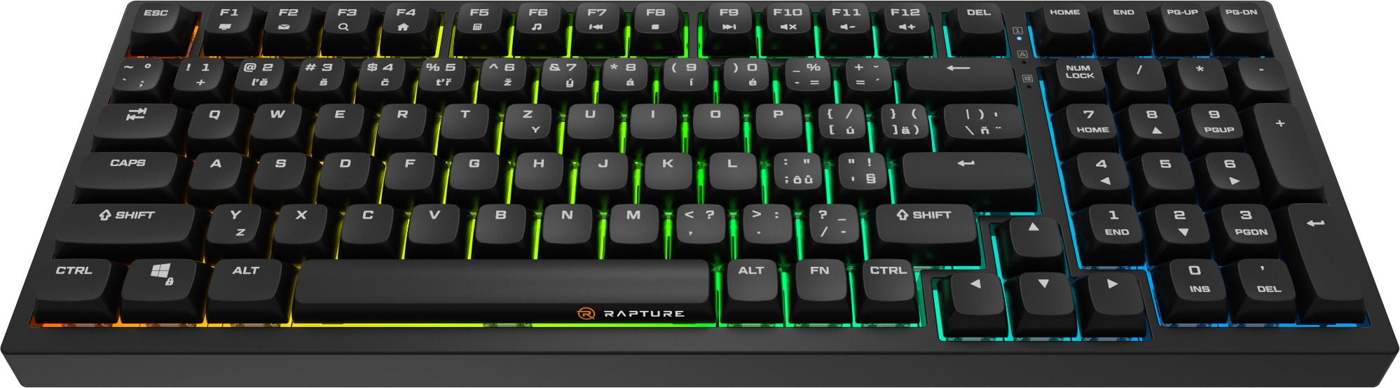 Gaming Keyboard Rapture FOXTROT HE, Gateron Dual-Rail White, black - CZ/SK ...