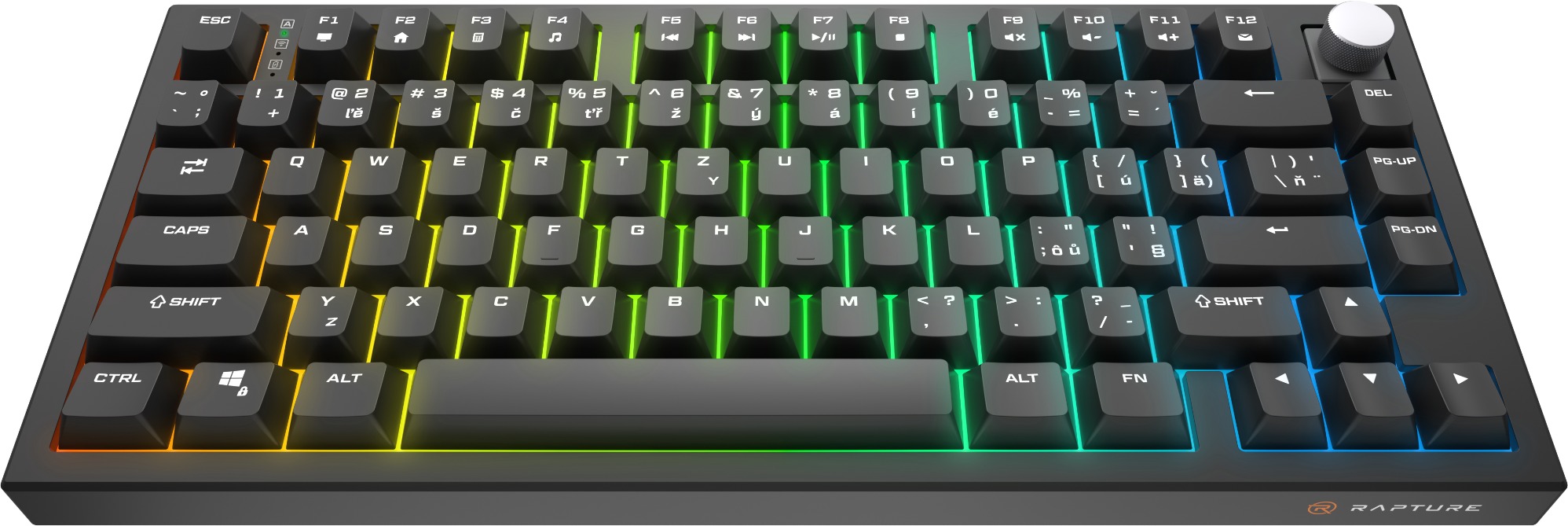 Gaming Keyboard Rapture UNIFORM Wireless, Gateron G Pro 3.0 Red, black - CZ/SK ...