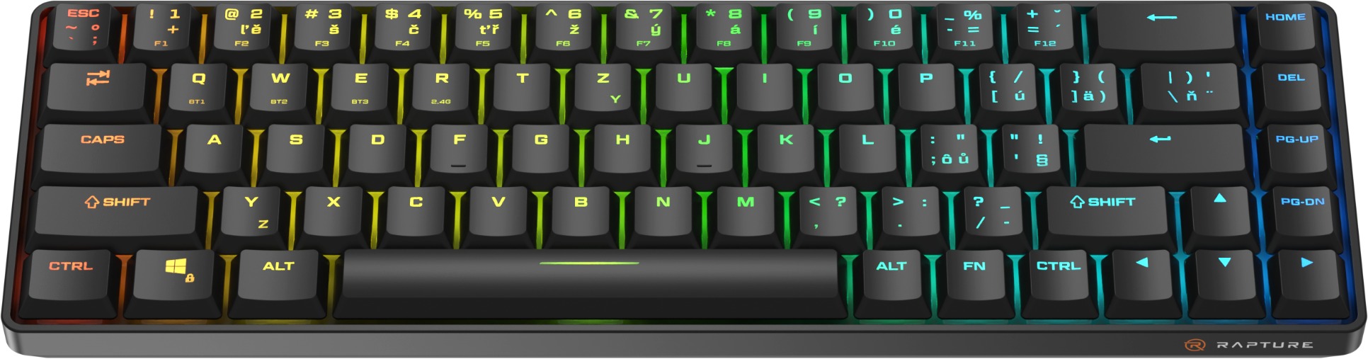Gaming Keyboard Rapture SIERRA Wireless, Kailh White Rain LP, black - CZ/SK ...