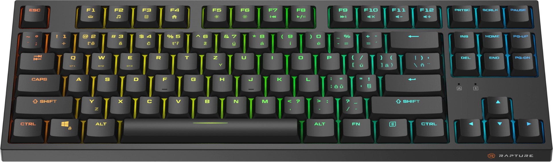 Gaming Keyboard Rapture TANGO Wireless, Kailh White Rain LP, black - CZ/SK ...
