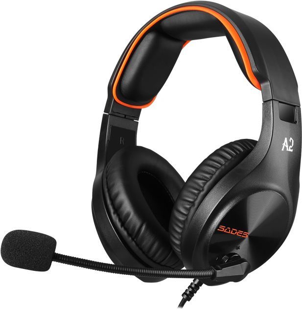 Gaming-Kopfhörer Sades A2 - orange Seitlicher Anblick