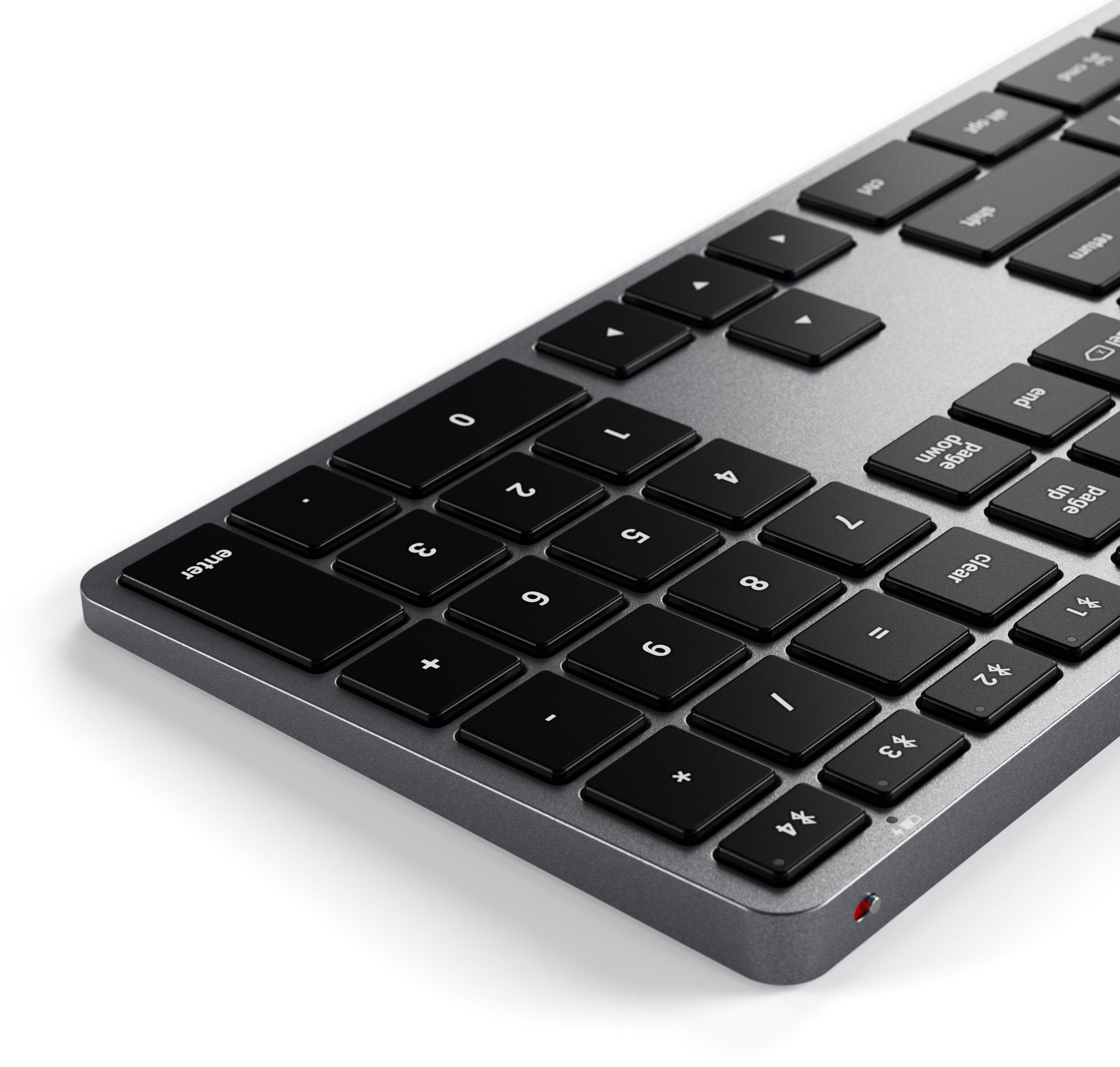 Tastatur Satechi Slim X3 Bluetooth BACKLIT Wireless Keyboard - Space Grey - US Mermale/Technologie