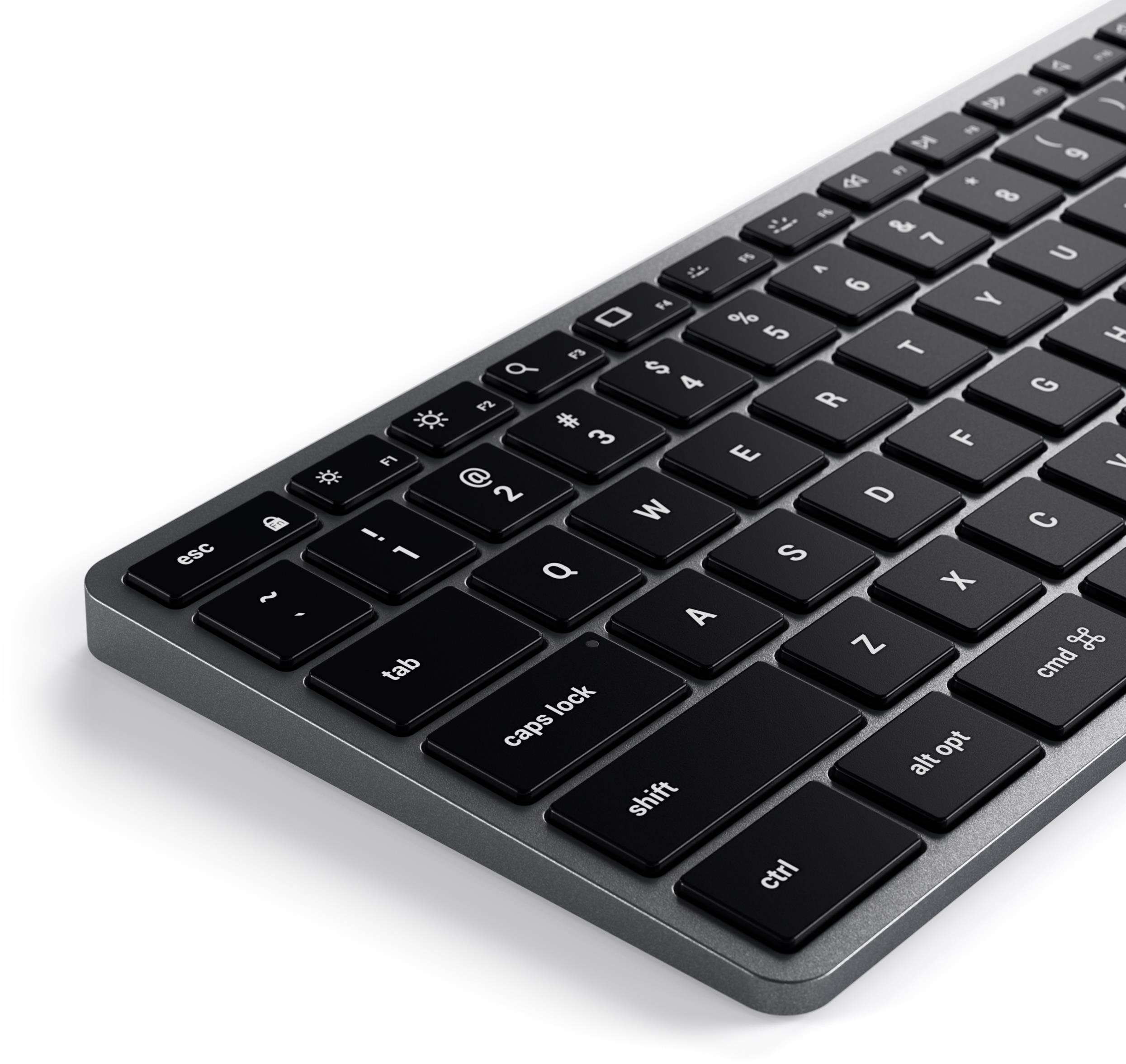 Tastatur Satechi Slim W3 USB-C BACKLIT Wired Keyboard - Space Grey - US Mermale/Technologie