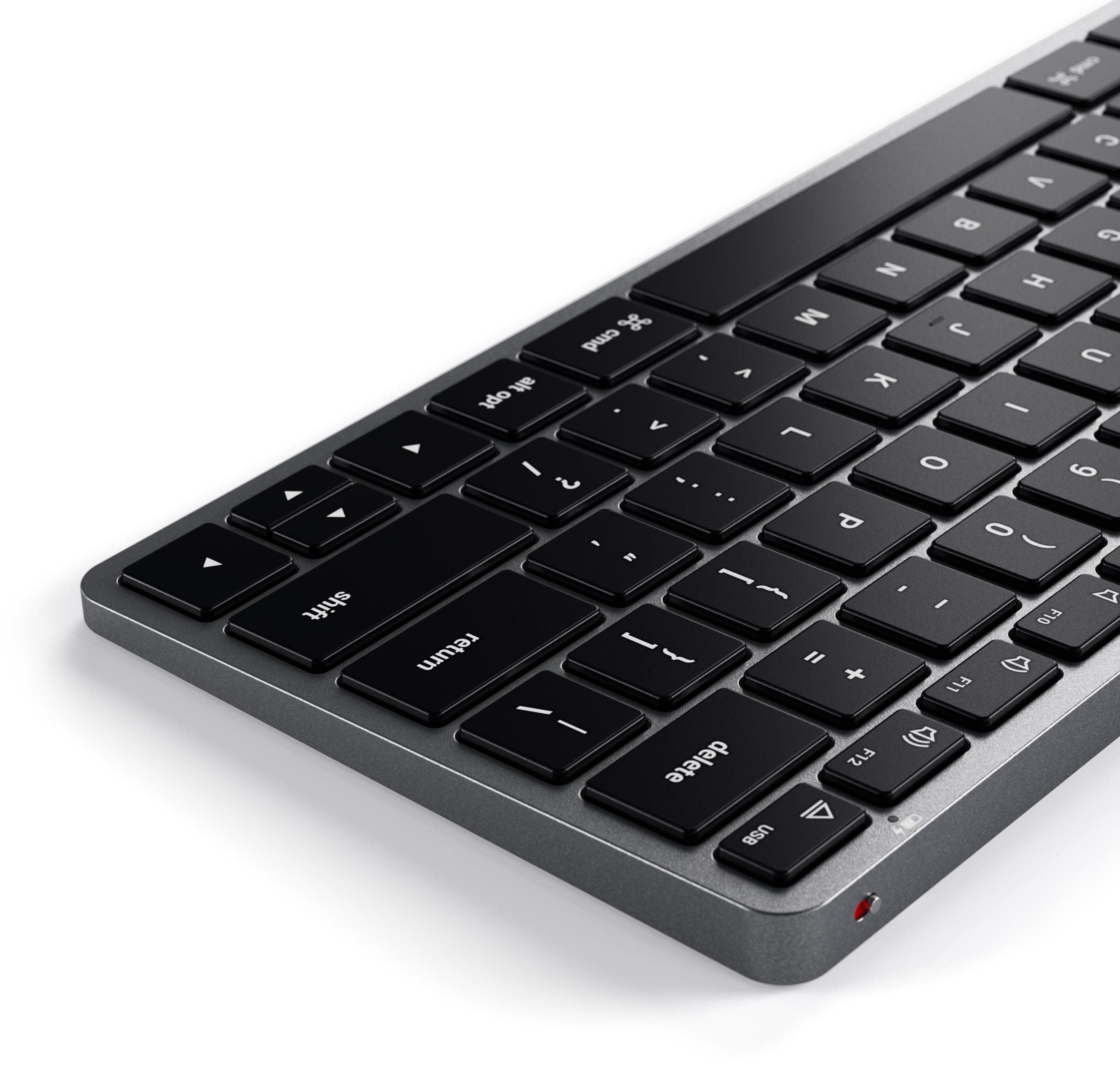 Klávesnice Satechi Slim X1 Bluetooth BACKLIT Wireless Keyboard - Space Grey - US Vlastnosti/technologie